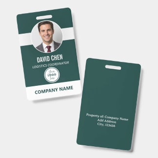 Crachá de ID de Funcionário Personalizado com Foto