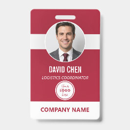 Crachá de ID de Funcionário Personalizado com Foto