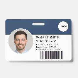 Crachá de ID de Funcionário Personalizado com Foto