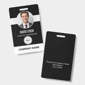 Crachá de ID de Funcionário Personalizado com Foto