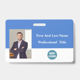 Crachá de ID de funcionário personalizado - Nome, 