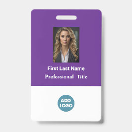 Crachá de ID de Funcionário Personalizado - Nome,