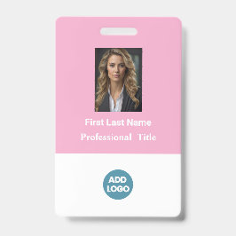 Crachá de ID de Funcionário Personalizado - Nome,