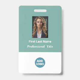 Crachá de ID de funcionário personalizado - Nome,