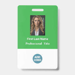 Crachá de ID de funcionário personalizado - Nome,