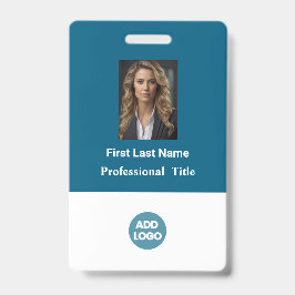 Crachá de ID de funcionário personalizado - Nome,