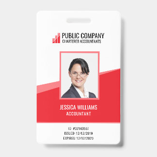 Crachá de ID de Funcionarios Pessoal Personalizado
