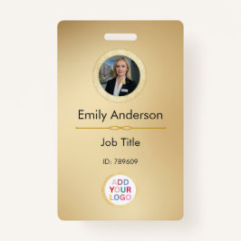 Crachá de ID de logotipo de foto personalizado par