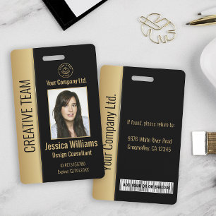 Crachá de ID de Luxo Personalizado para Funcionári