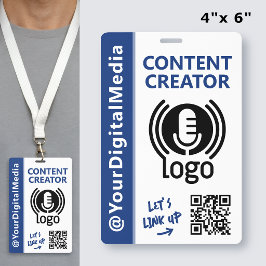 Crachá de ID de Rede de Criador de Conteúdo Modern