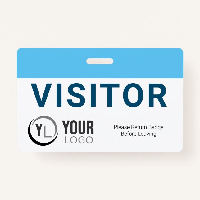 Crachá de ID de Visitante Personalizado (Frente)