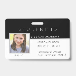Crachá de ID do Estudante de Escolas Domésticas | 