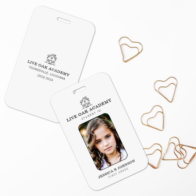 Crachá de ID do Estudante de Escolas Domésticas |  (Criador carregado)