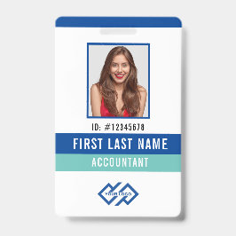 Crachá de ID do nome de foto do logotipo da sua em