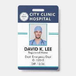 Crachá de ID Médico Personalizado | Enfermeira Reg