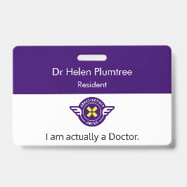 Crachá de ID médico personalizável