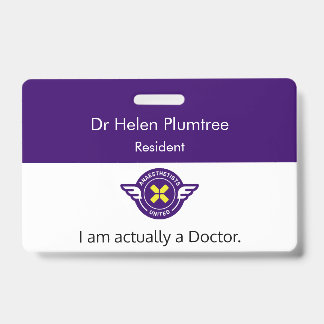 Crachá de ID médico personalizável