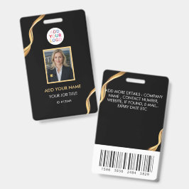Crachá de ID Personalizado com Código de Barras em