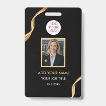 Crachá de ID Personalizado com Código de Barras em