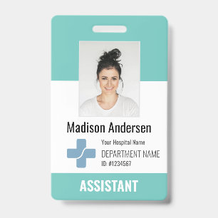 Crachá de ID Personalizado com Logotipo e Foto par