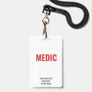 Crachá de ID Personalizado para Evento Médico de M