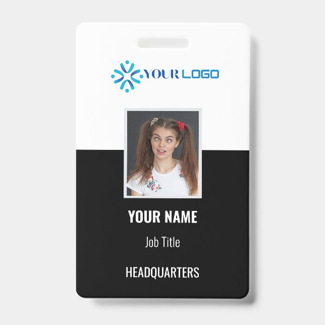 Crachá de ID Personalizado para Funcionário de Emp (Frente)