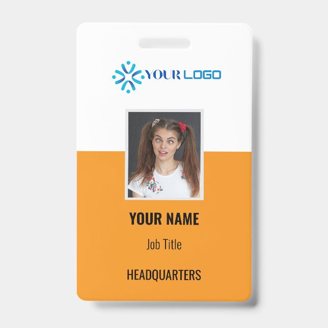 Crachá de ID Personalizado para Funcionário de Emp (Frente)