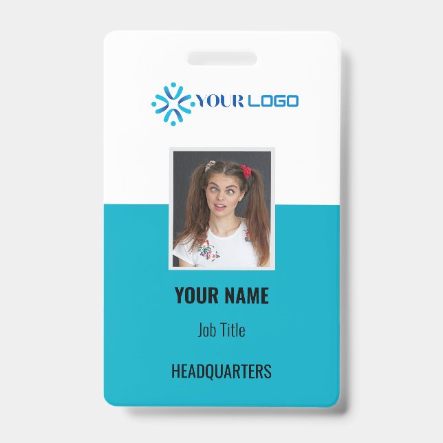 Crachá de ID Personalizado para Funcionário de Emp (Frente)