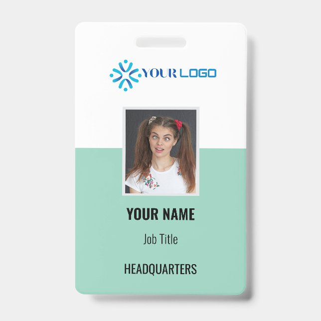 Crachá de ID Personalizado para Funcionário de Emp (Frente)