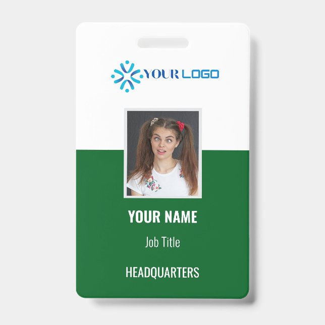 Crachá de ID Personalizado para Funcionário de Emp (Frente)