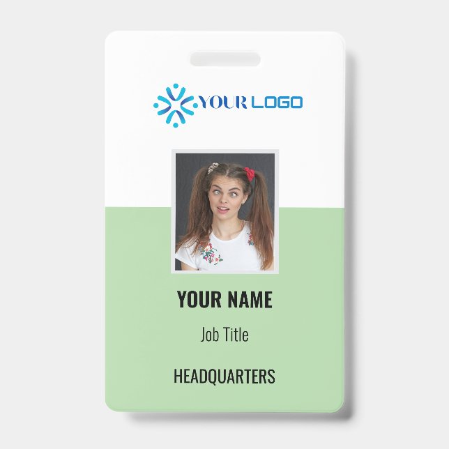 Crachá de ID Personalizado para Funcionários de Em (Frente)