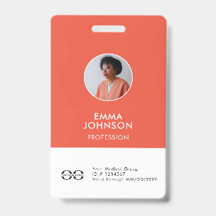Crachá de ID personalizado para médico, enfermeiro