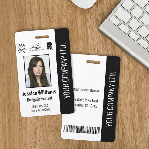 Crachá de ID Preto de Certificação de Fotografi
