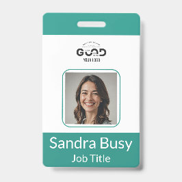 Crachá de ID Vertical da Empresa | Personalizável