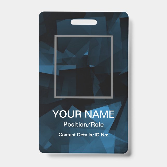 Crachá de ID Vertical Personalizável (Frente)