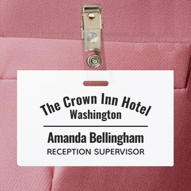 Crachá de Identidade do Pessoal do Hotel (Criador carregado)