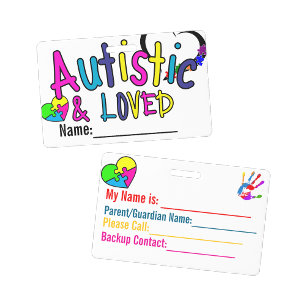Crachá de Identificação Alerta de Autismo