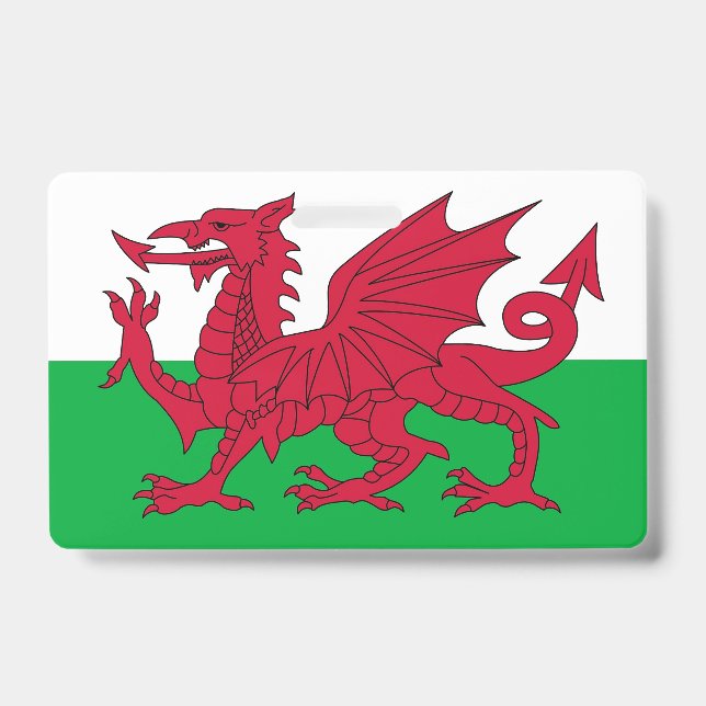 Crachá de identificação com a bandeira do País de  (Frente)