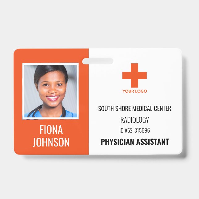 Crachá de Identificação com Foto Personalizado par (Frente)