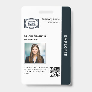 Crachá de Identificação com QR Code Corporativo pa