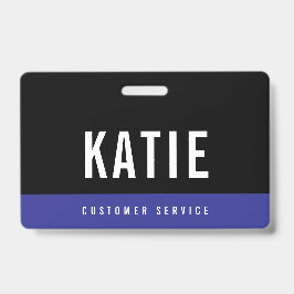 Crachá de identificação da empresa de suporte ao c