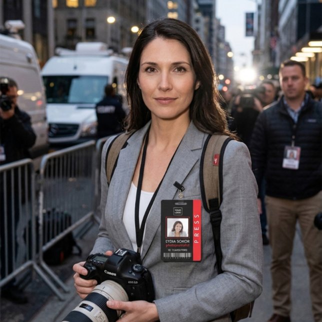 Crachá de identificação da imprensa moderna (Criador carregado)