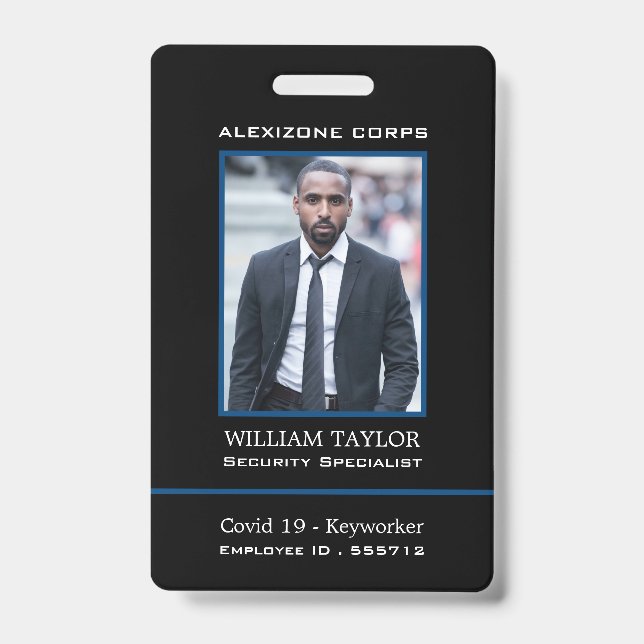 Crachá de identificação da indústria de segurança  (Frente)