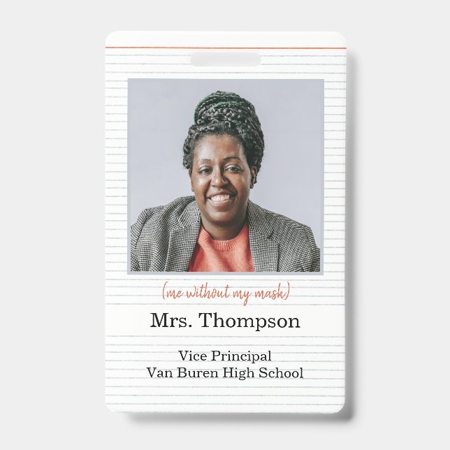 Crachá de identificação de administrador de volta  (Frente)