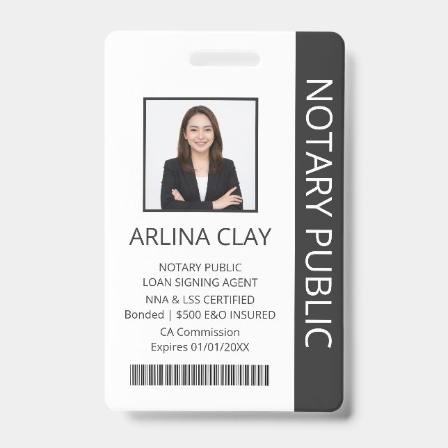 Crachá de Identificação de Agente de Assinatura de (Frente)