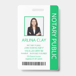Crachá de identificação de agente de assinatura de