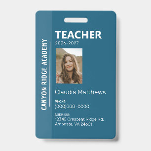 Crachá de identificação de educador de homeschool 