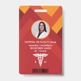 Crachá de Identificação de Enfermeira Registrada G