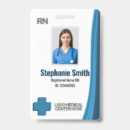 Crachá de Identificação de Enfermeira RNs com Foto