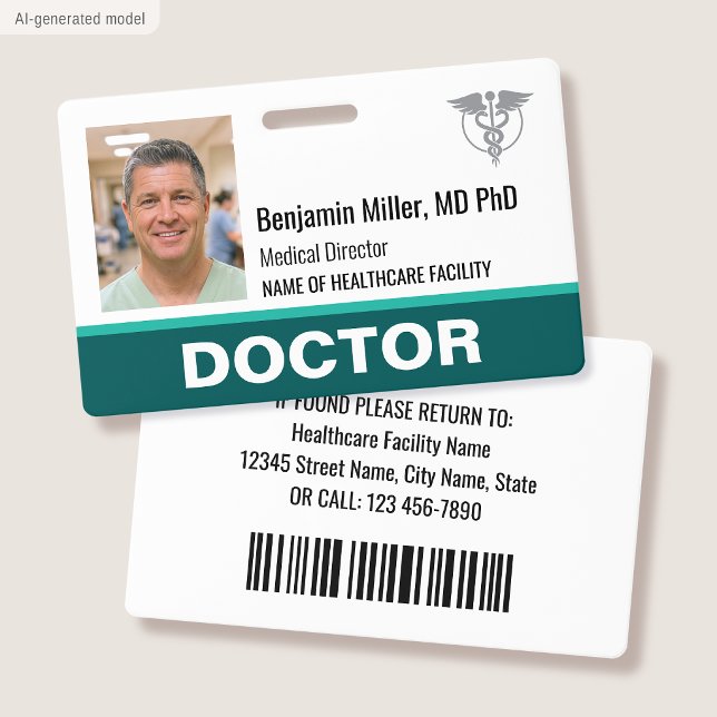 Crachá de Identificação de Enfermeiro Médico Foto  (Criador carregado)